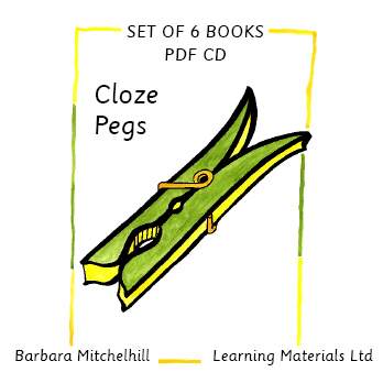 Cloze Pegs half price pdf cd - only available when you buy the set of books