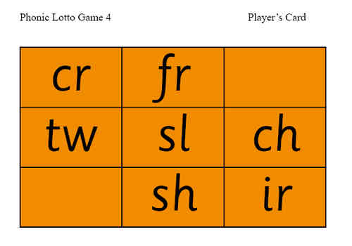 Phonic Lotto Games 1 & 2